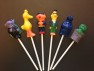 381sp Sesame Friends Six Cavity Chocolate Candy Lollipop Mold